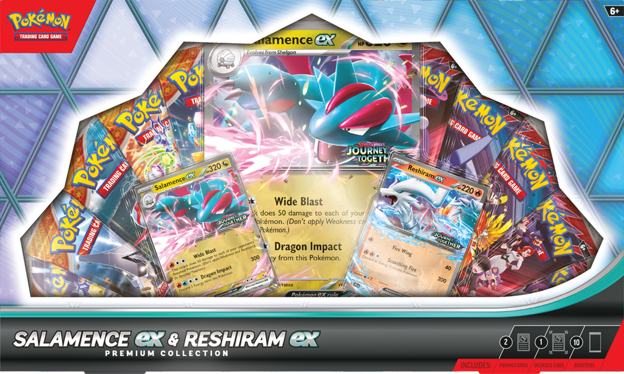 Colección Pokémon Salamence y Reshiram Ex Premium Box