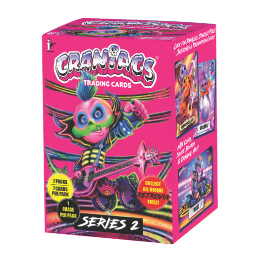 Caja Blaster de 7 sobres de cartas coleccionables Craniacs Serie 2