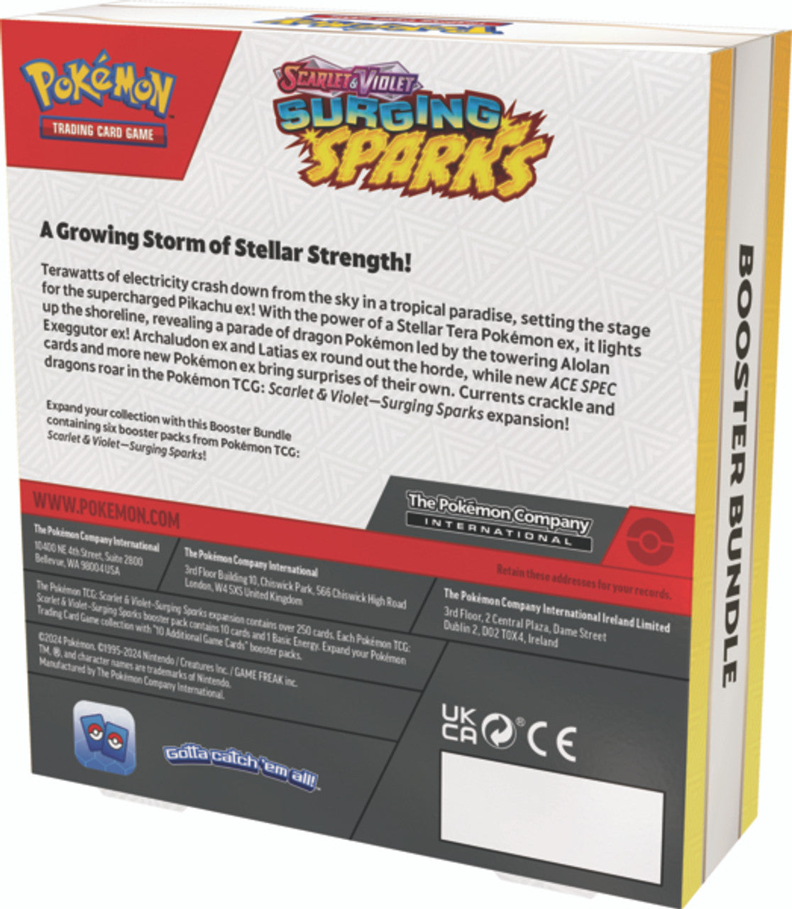 Paquete de refuerzo Surging Sparks de TCG de Pokémon